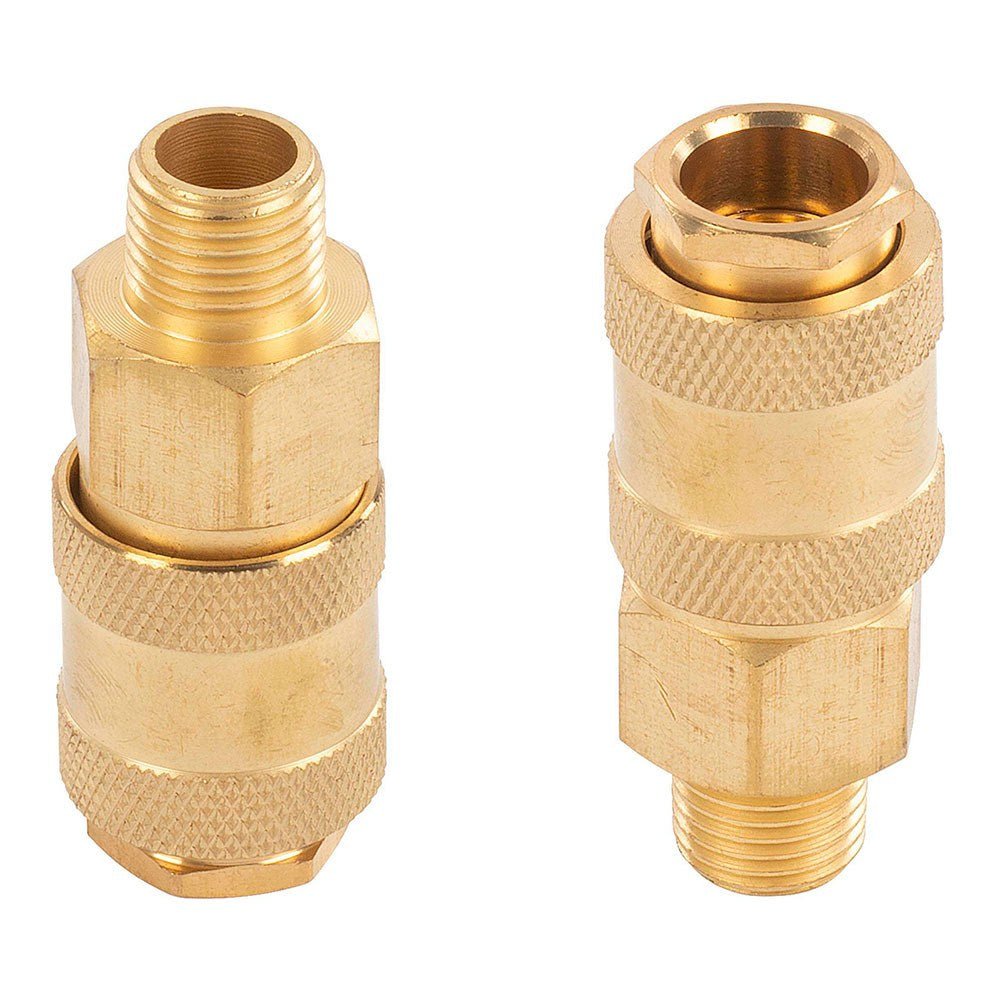 Conectores universales latón hembra rosca macho ¼ pulg, 2 uds