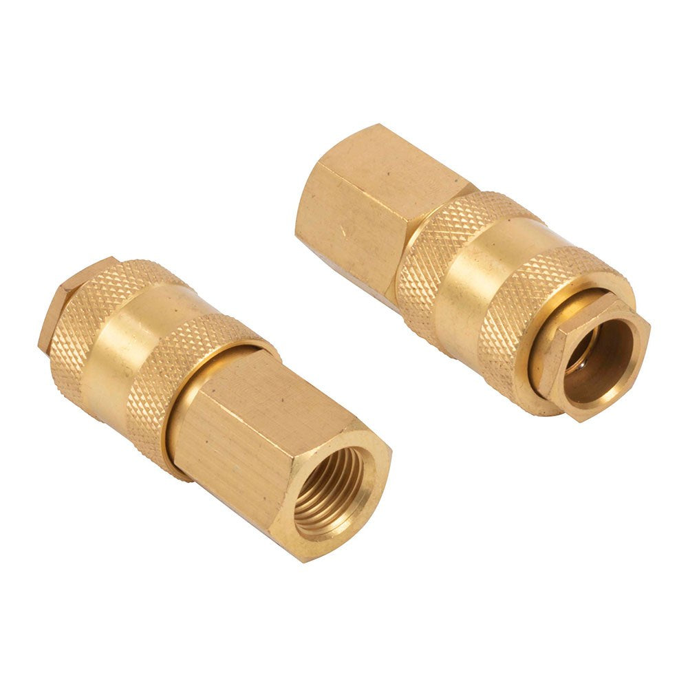 Conectores universales latón hembra rosca hembra ¼ pulg, 2 uds