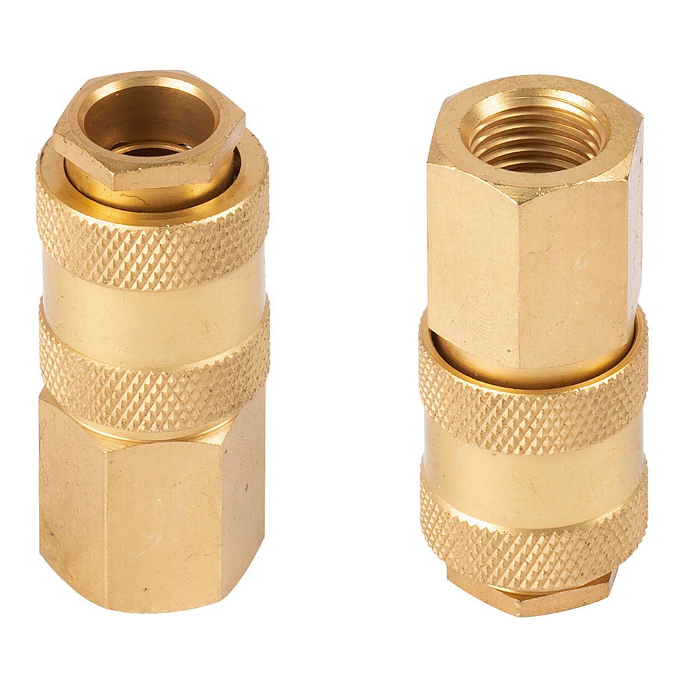 Conectores universales latón hembra rosca hembra ¼ pulg, 2 uds