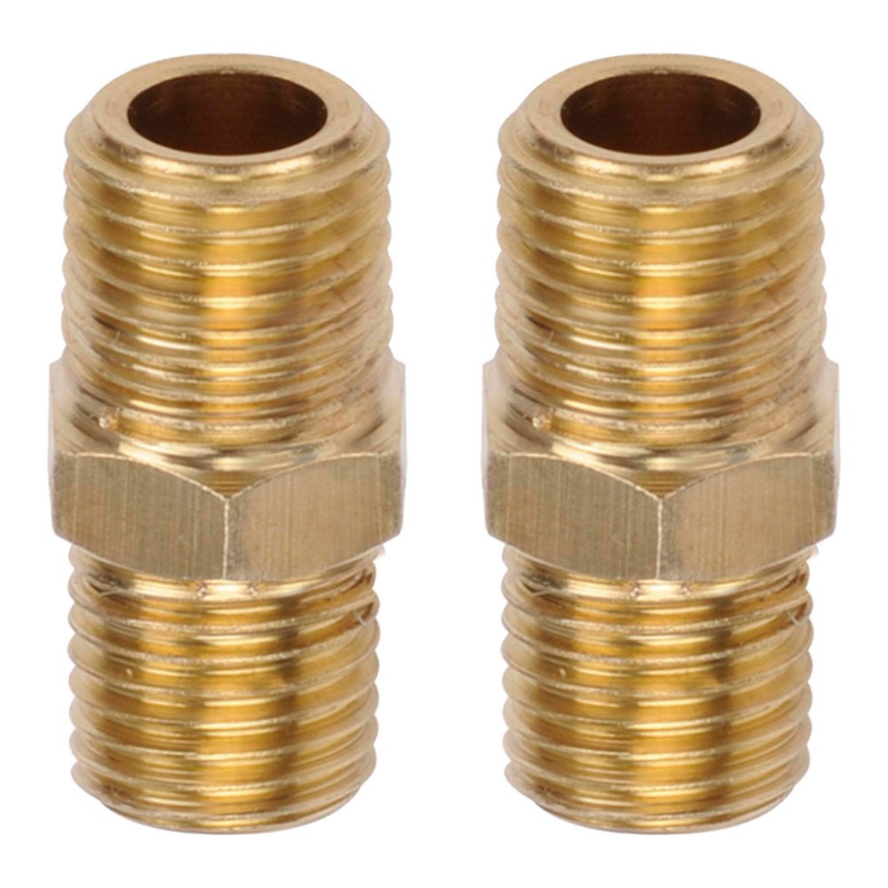 Conectores dobles latón macho ¼ macho ¼ pulg, 2 uds