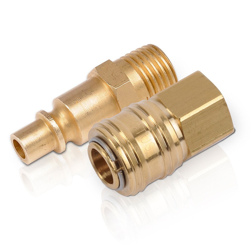 Conectores adaptador latón euro hembra / orion macho ¼ pulg, 2 piezas