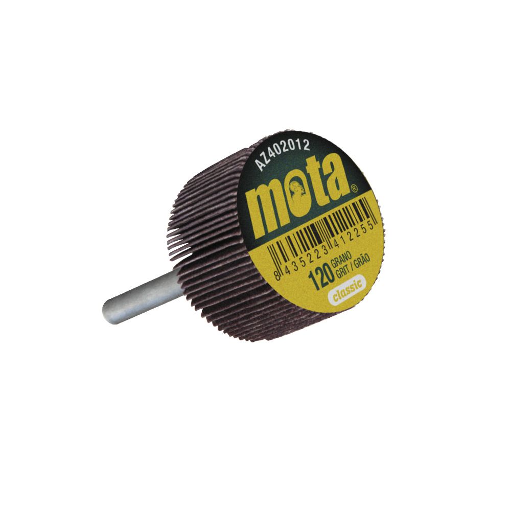 Cepillo de laminas con vastago 40 x 30 x 6 mm grano 80