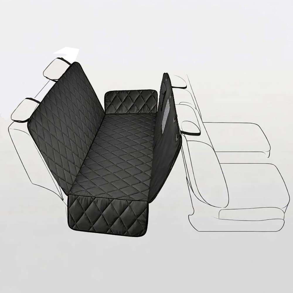 Protector para asiento de coche, enganche cinturón y separador para mascotas