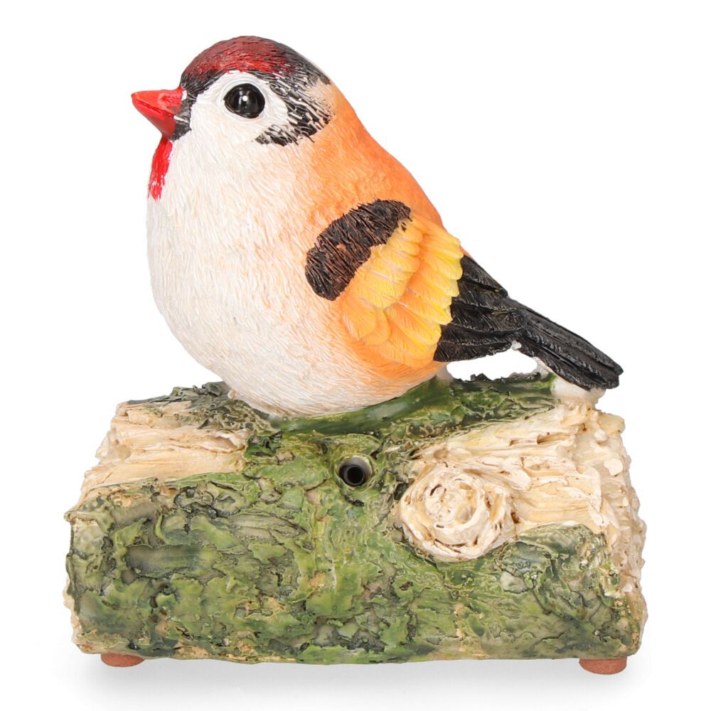 Figura pájaro con sensor de movimiento y sonido, modelos variados, 12,5 cm