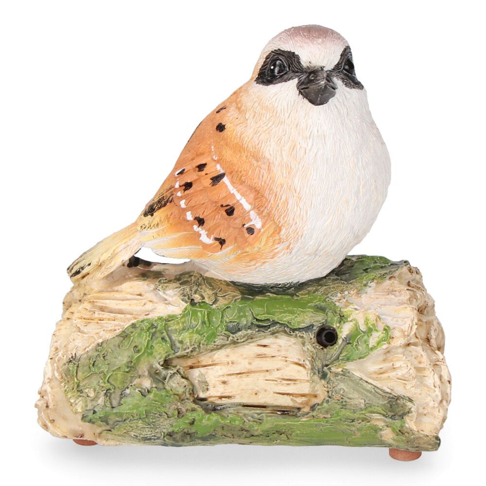 Figura pájaro con sensor de movimiento y sonido, modelos variados, 12,5 cm
