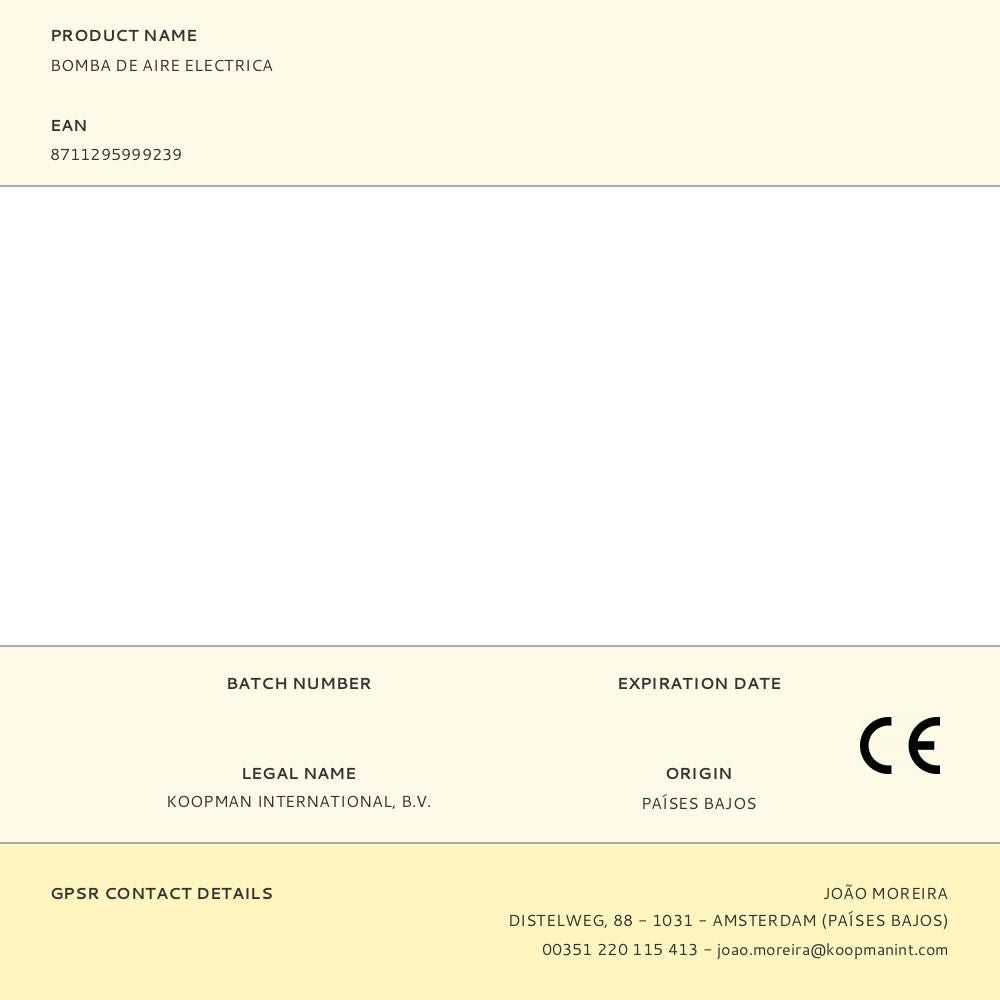 Bomba de aire electrica