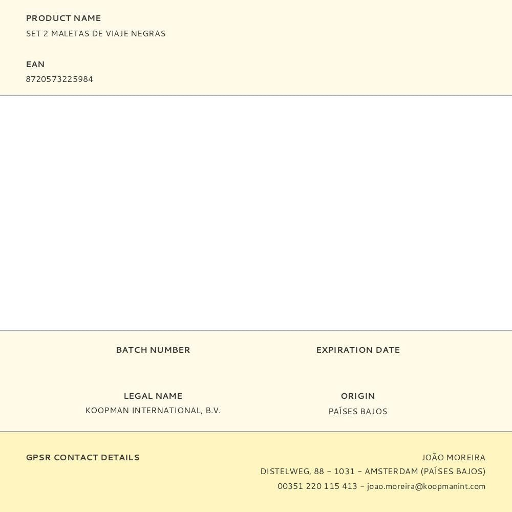 Set 2 maletas de viaje negras