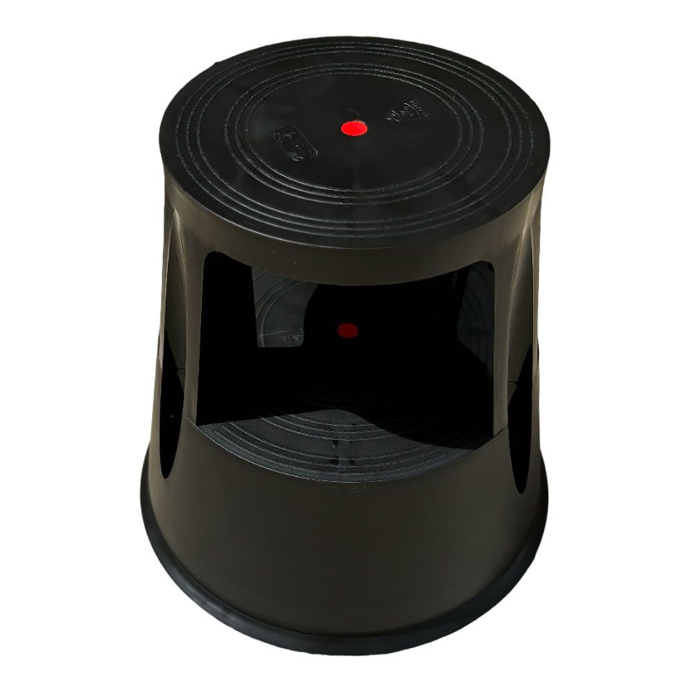 Taburete estable movil, negro