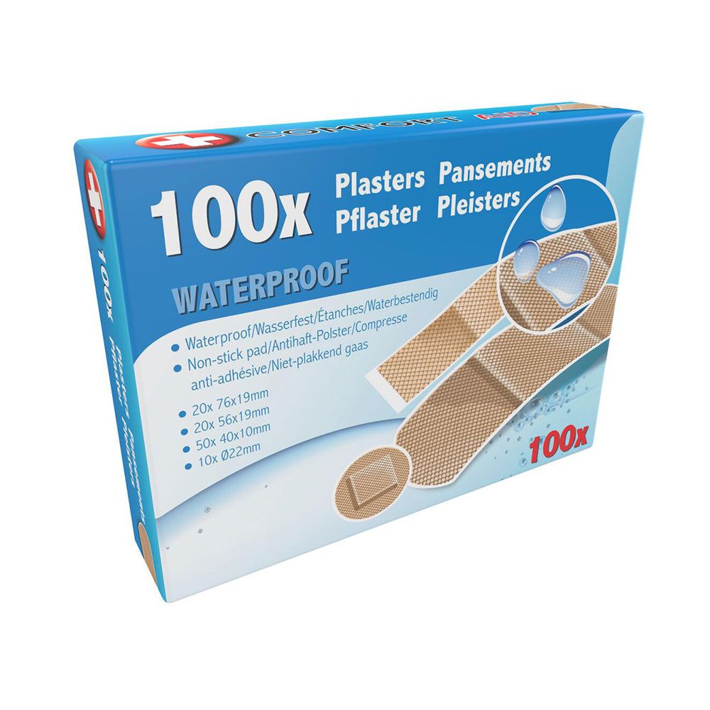 Tiras adhesivas impermeables 100 uds