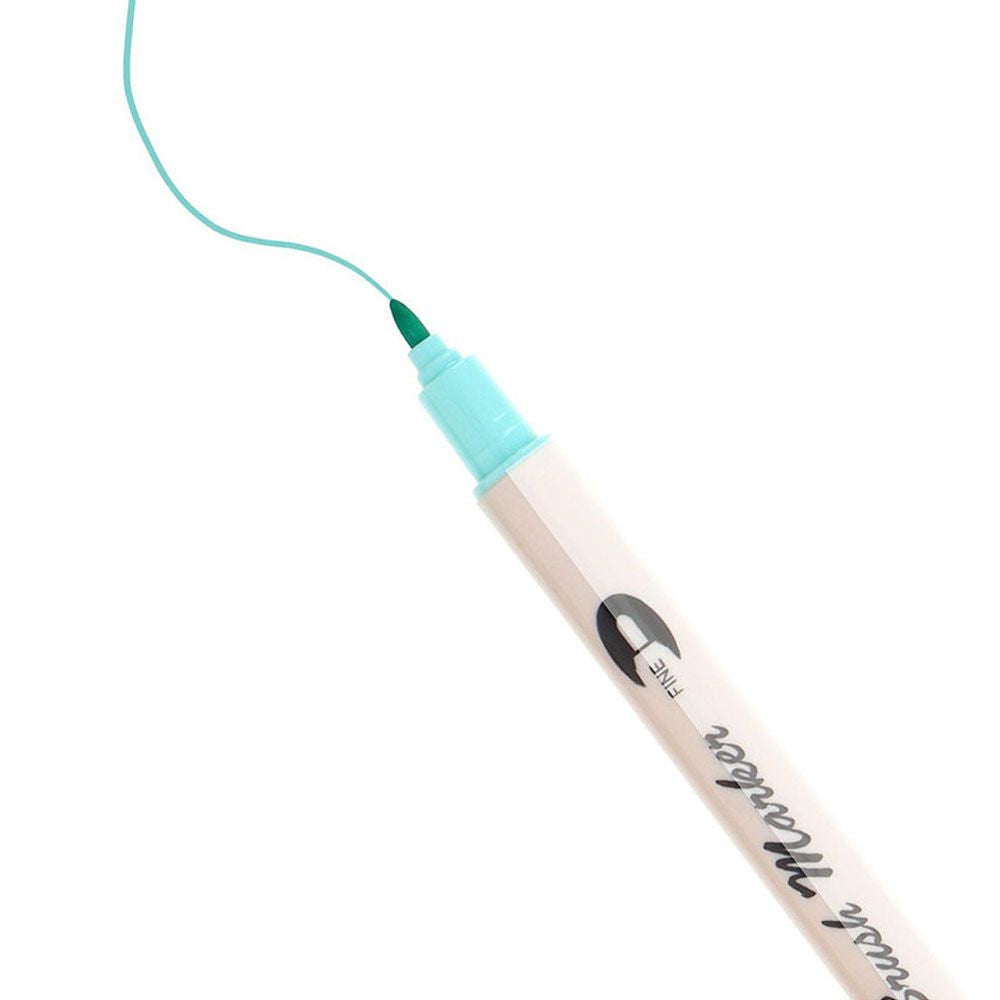 Rotuladores de colores con doble punta, 7 uds