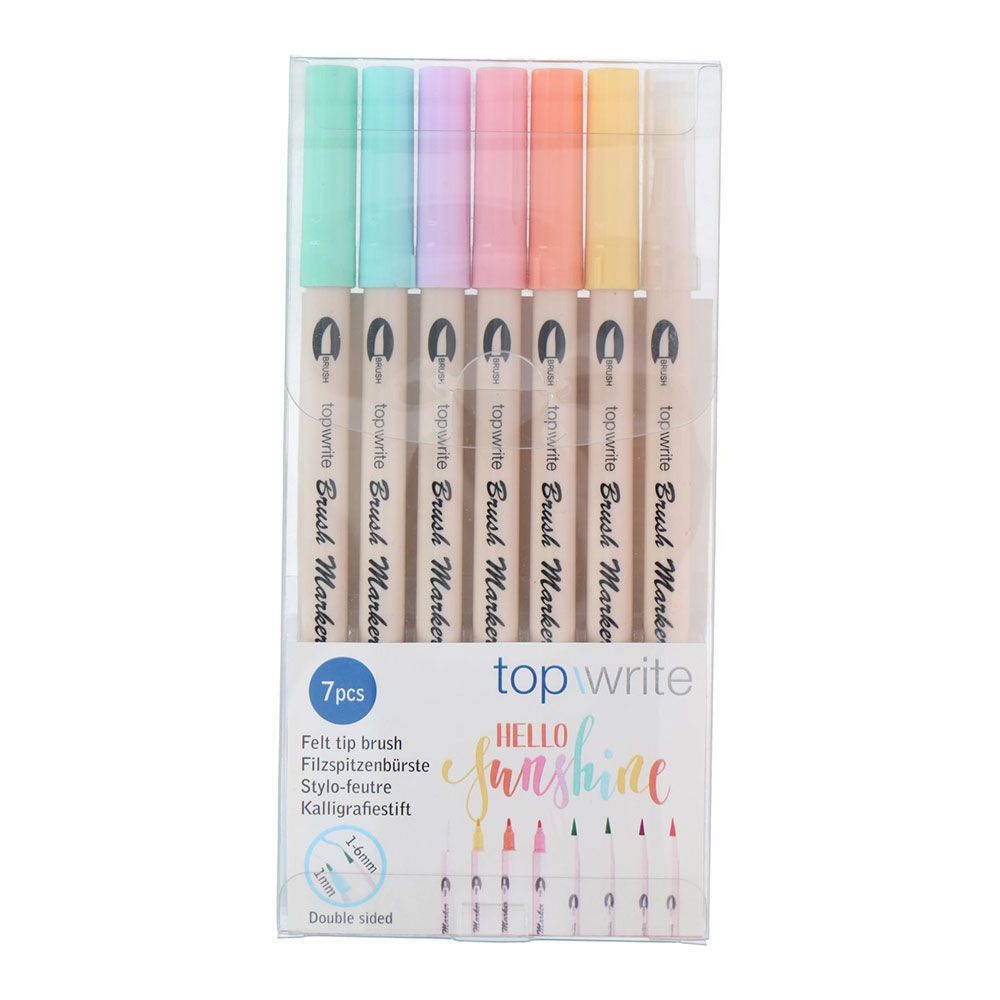 Rotuladores de colores con doble punta, 7 uds