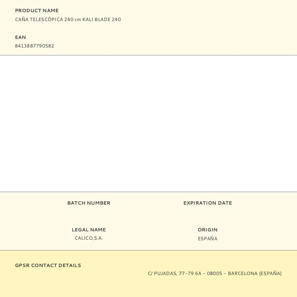 Caña telescópica 240 cm kali blade 240