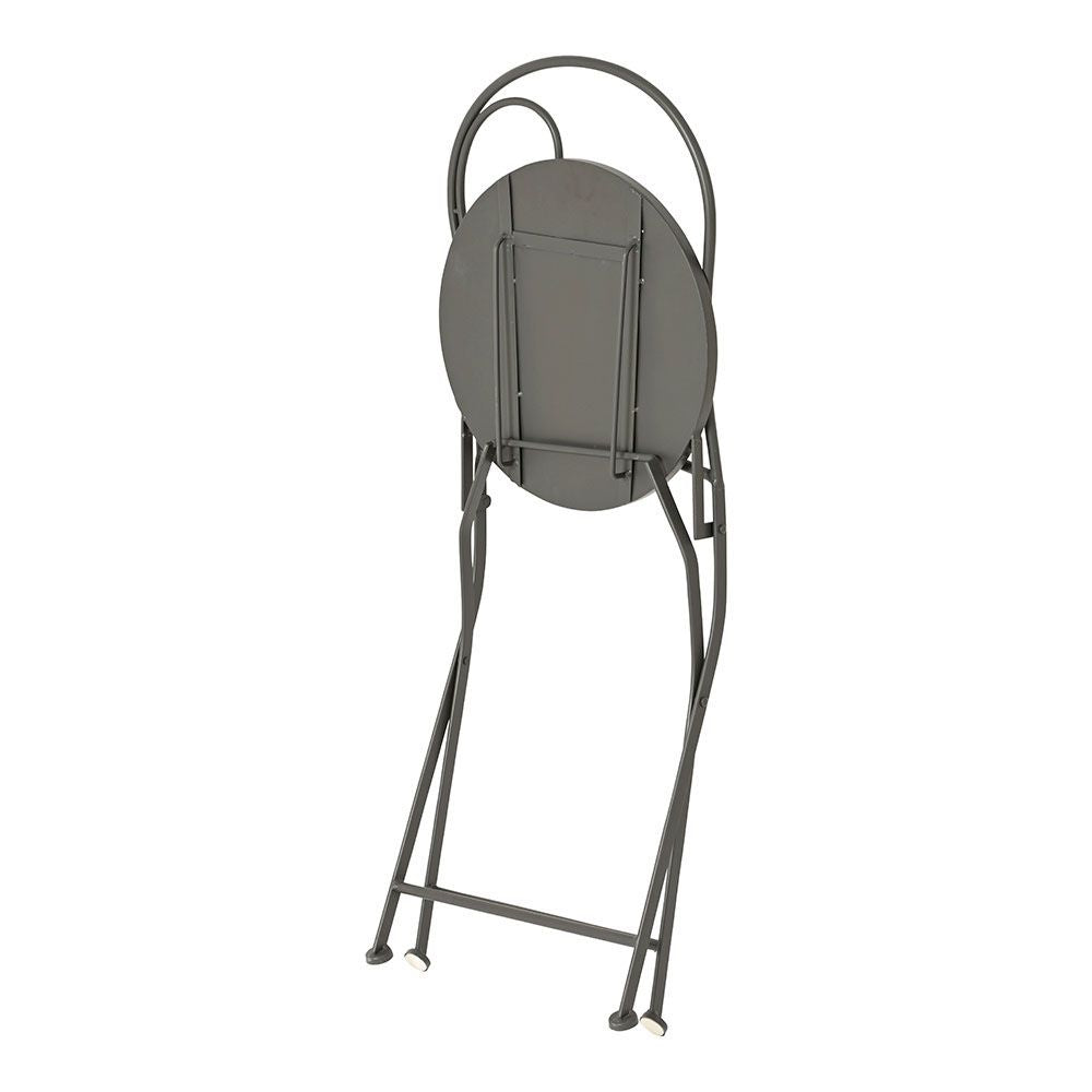 Silla metálica/mosaico plegable bistro color negro para exterior 39 x 47 x 94 cm