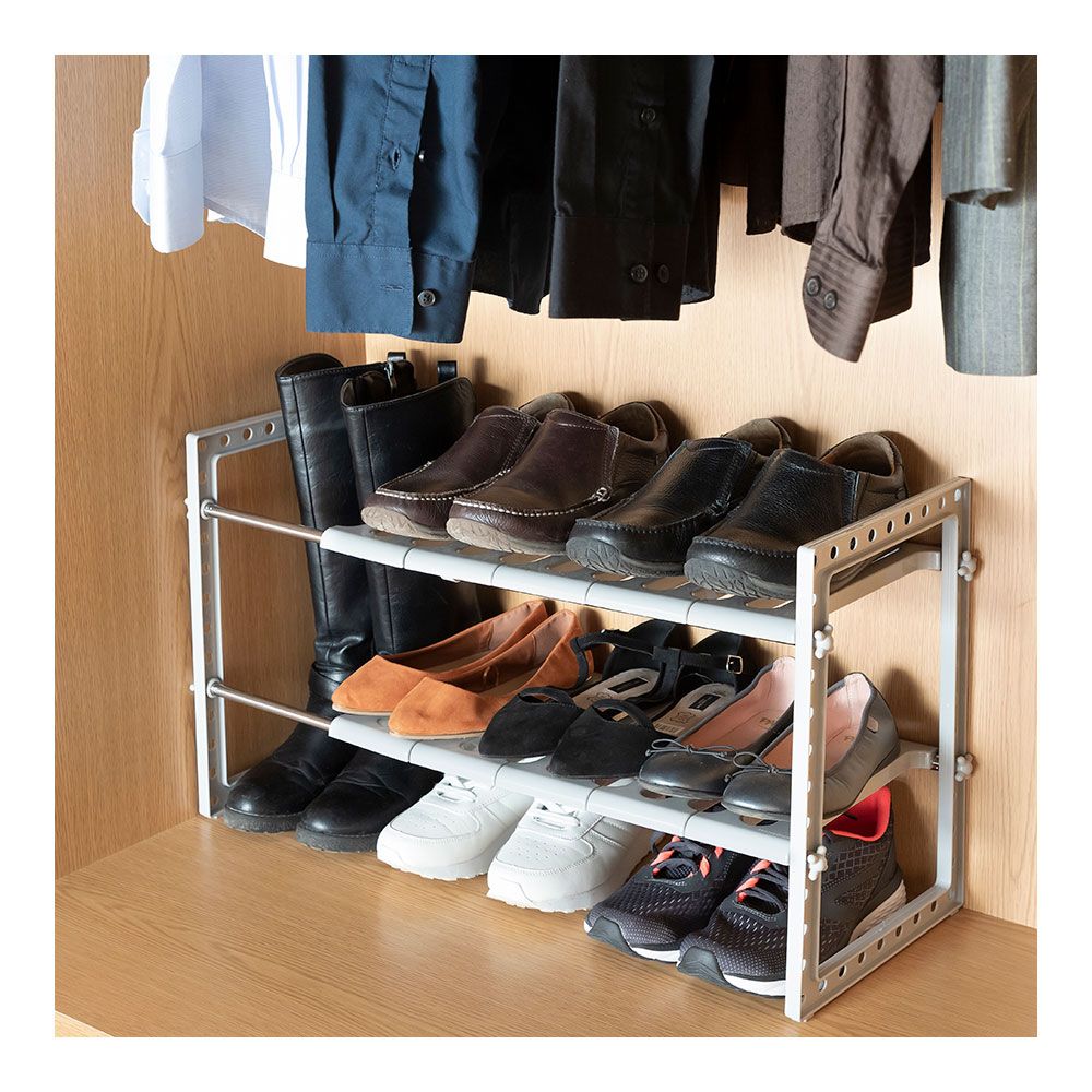 Estantería extensible de 2 estantes para fregadero shibblek 37,5 - 66,5 cm