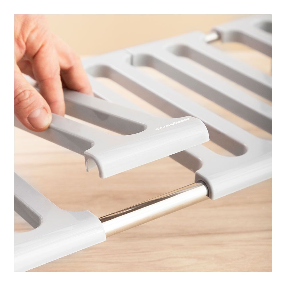 Estantería extensible de 2 estantes para fregadero shibblek 37,5 - 66,5 cm