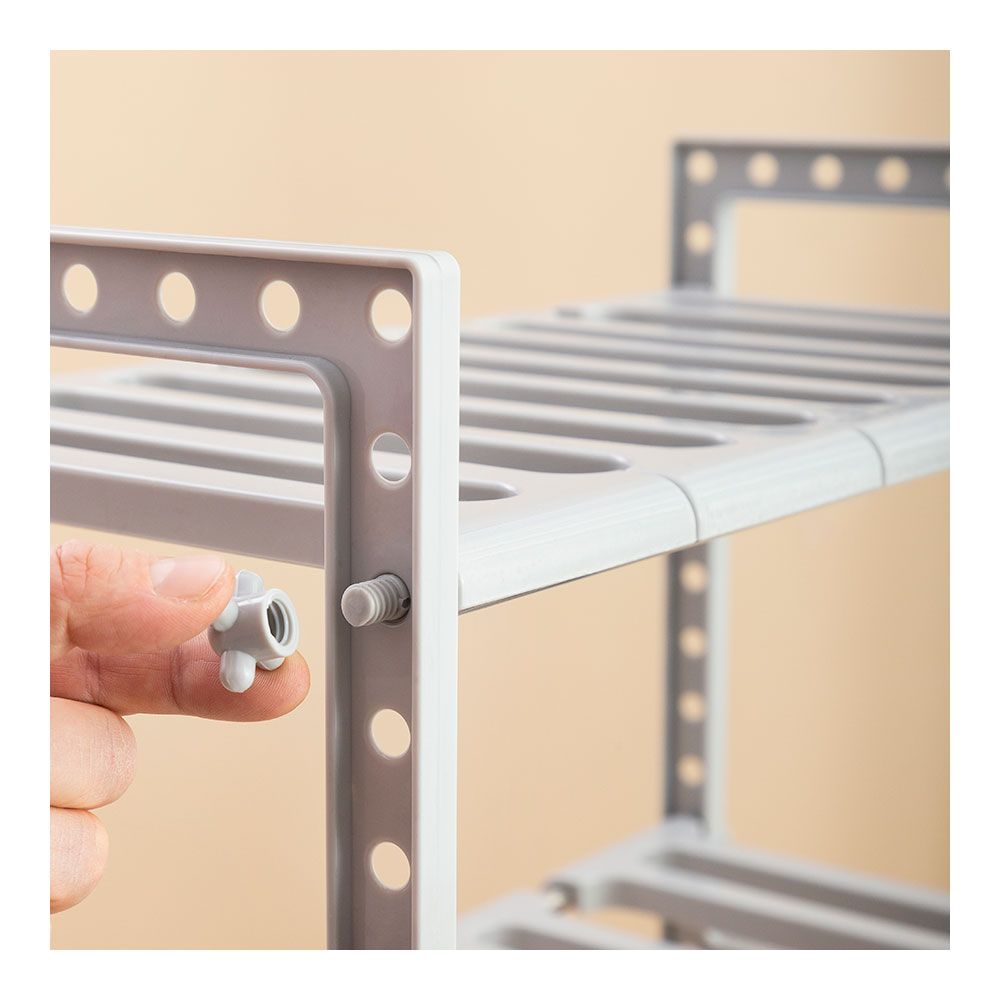 Estantería extensible de 2 estantes para fregadero shibblek 37,5 - 66,5 cm