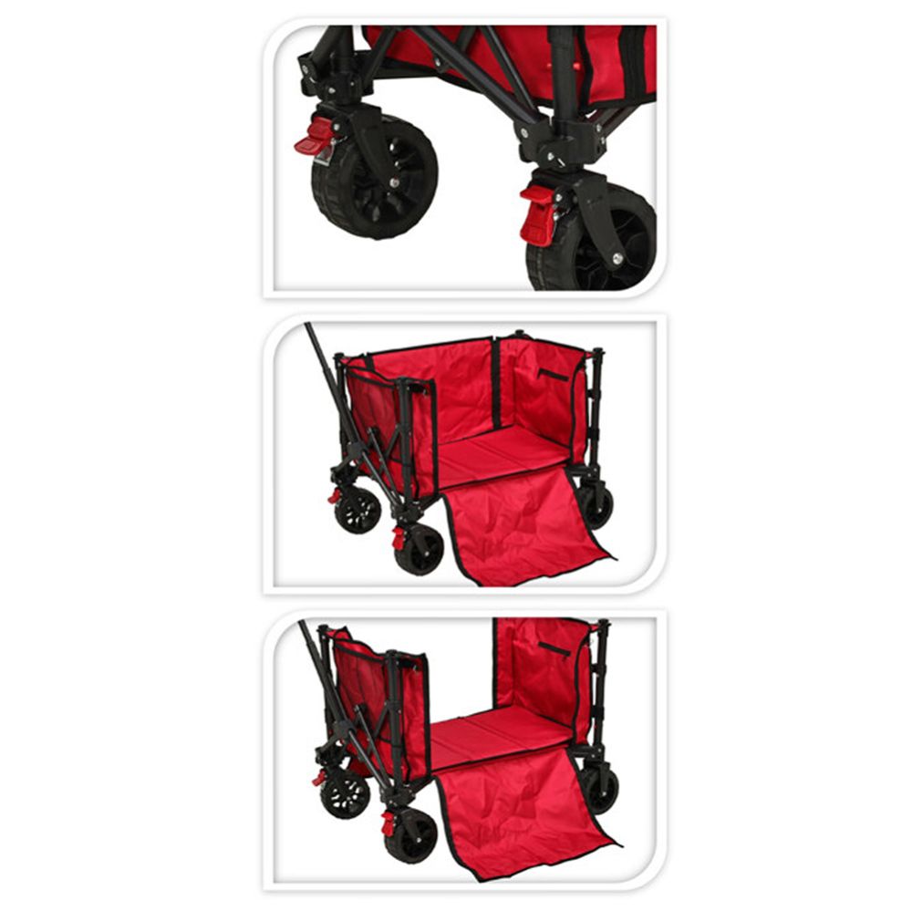 Carro plegable 70 kg, rojo