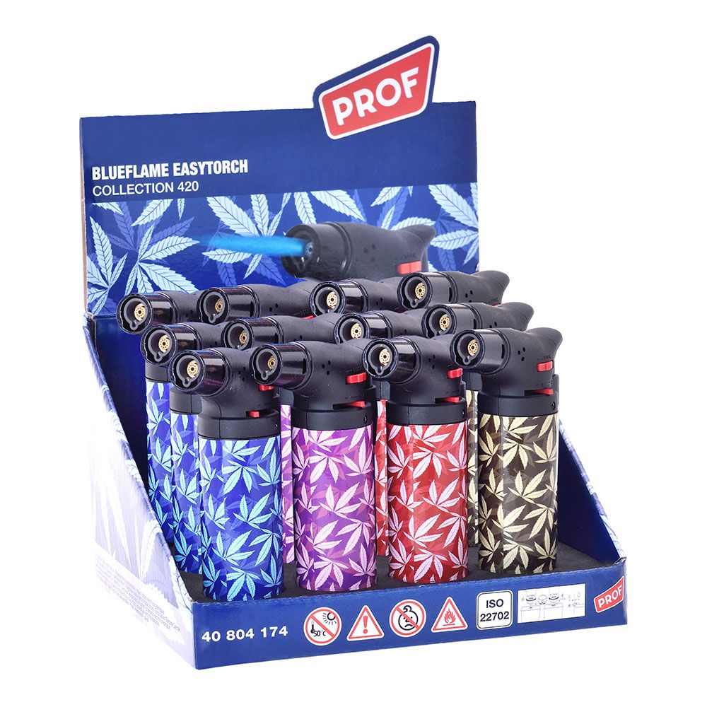 Encendedor recargable llama azul, colores surtidos
