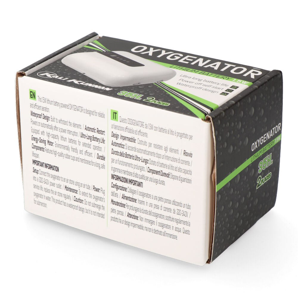 Oxigenador con 2 salidas de 1,5 w, 35 horas