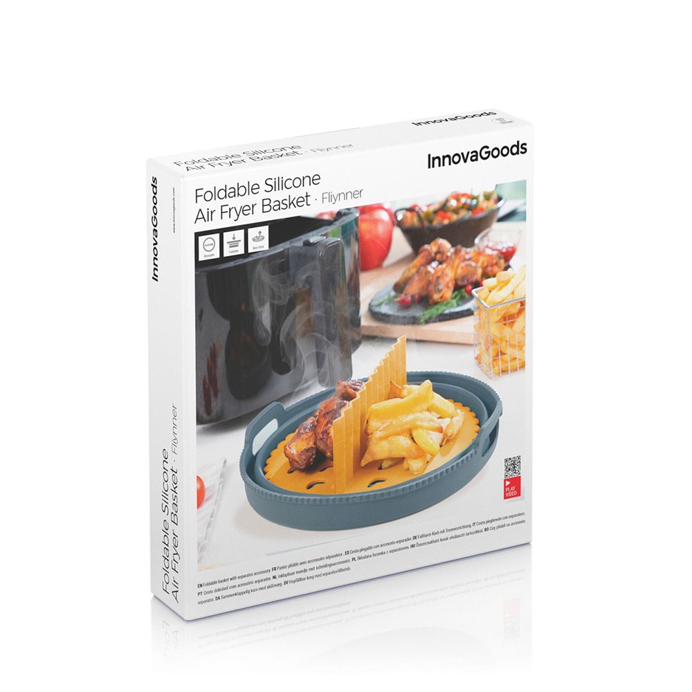 Cesta de silicona plegable para freidora de aire