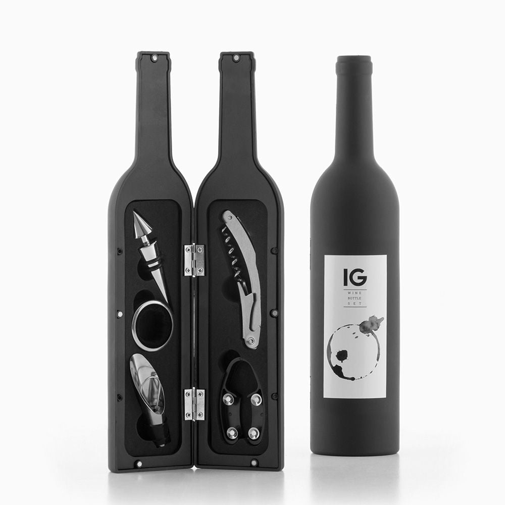 Estuche de vino con forma de botella