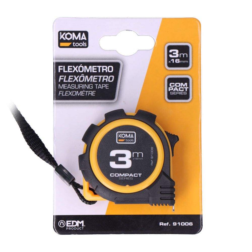 Flexómetro abs compact 3 m x 16 mm