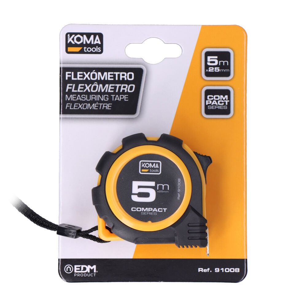 Flexómetro abs compact 5 m x 25 mm