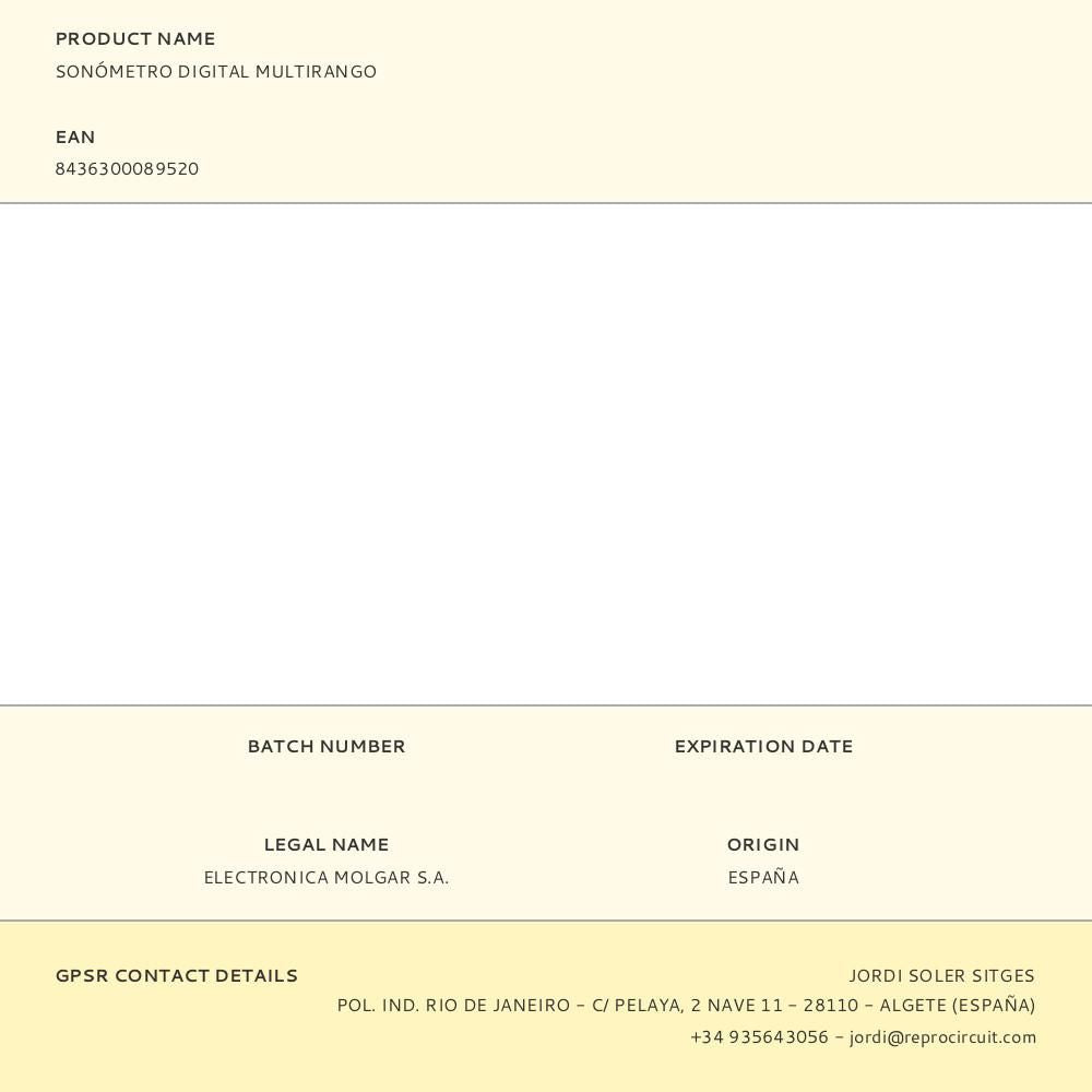 Sonómetro digital multirango