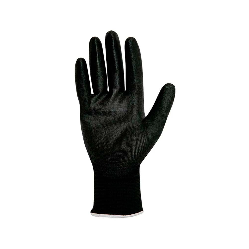 Guante poliéster con palma poliuretano, keep safe, negro, t-10 xl