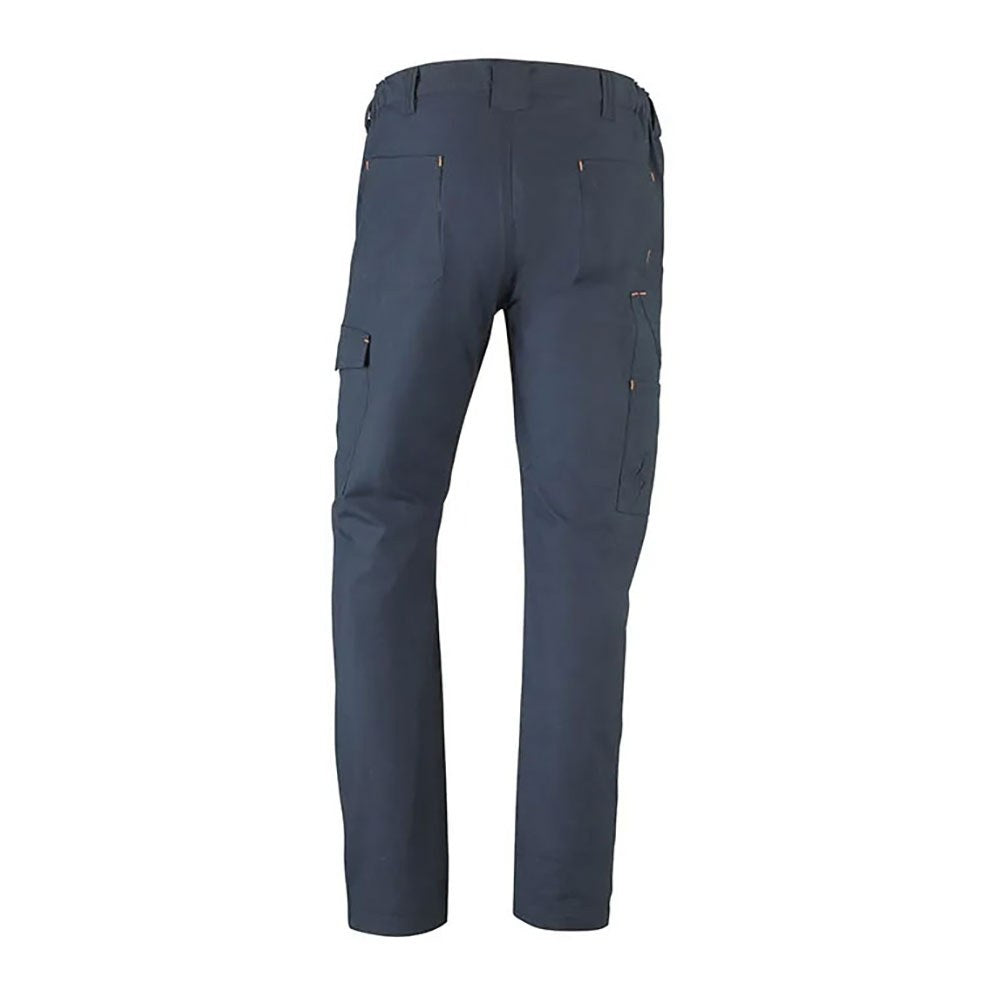 Pantalón multibolsillo elástico road azul marino, talla xxl