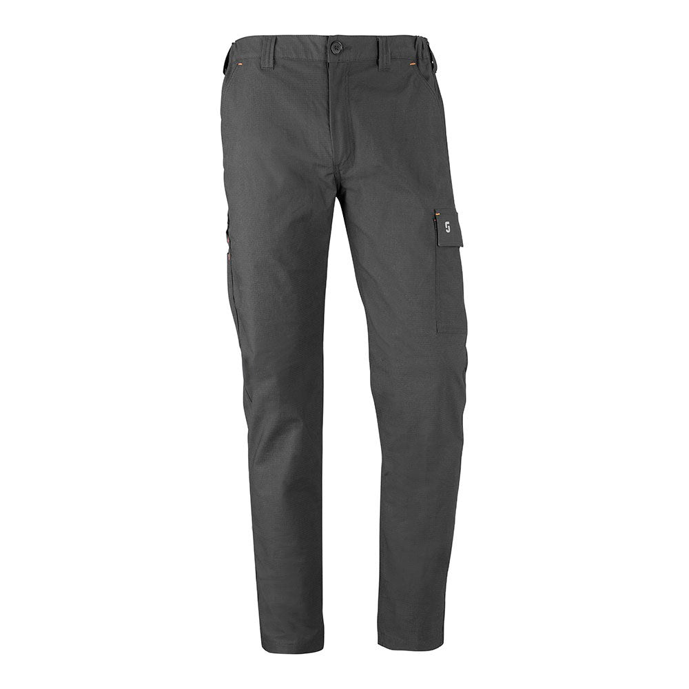 Pantalón multibolsillo elástico road gris, talla l