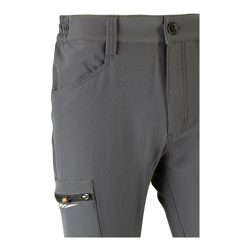 Pantalón multibolsillo elástico dynamic gris, talla xl