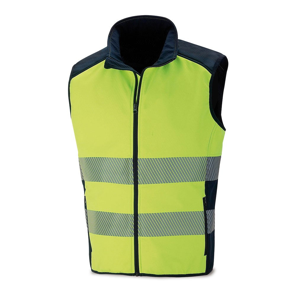 Chaleco de alta visibilidad softshell amarillo fluor talla xl