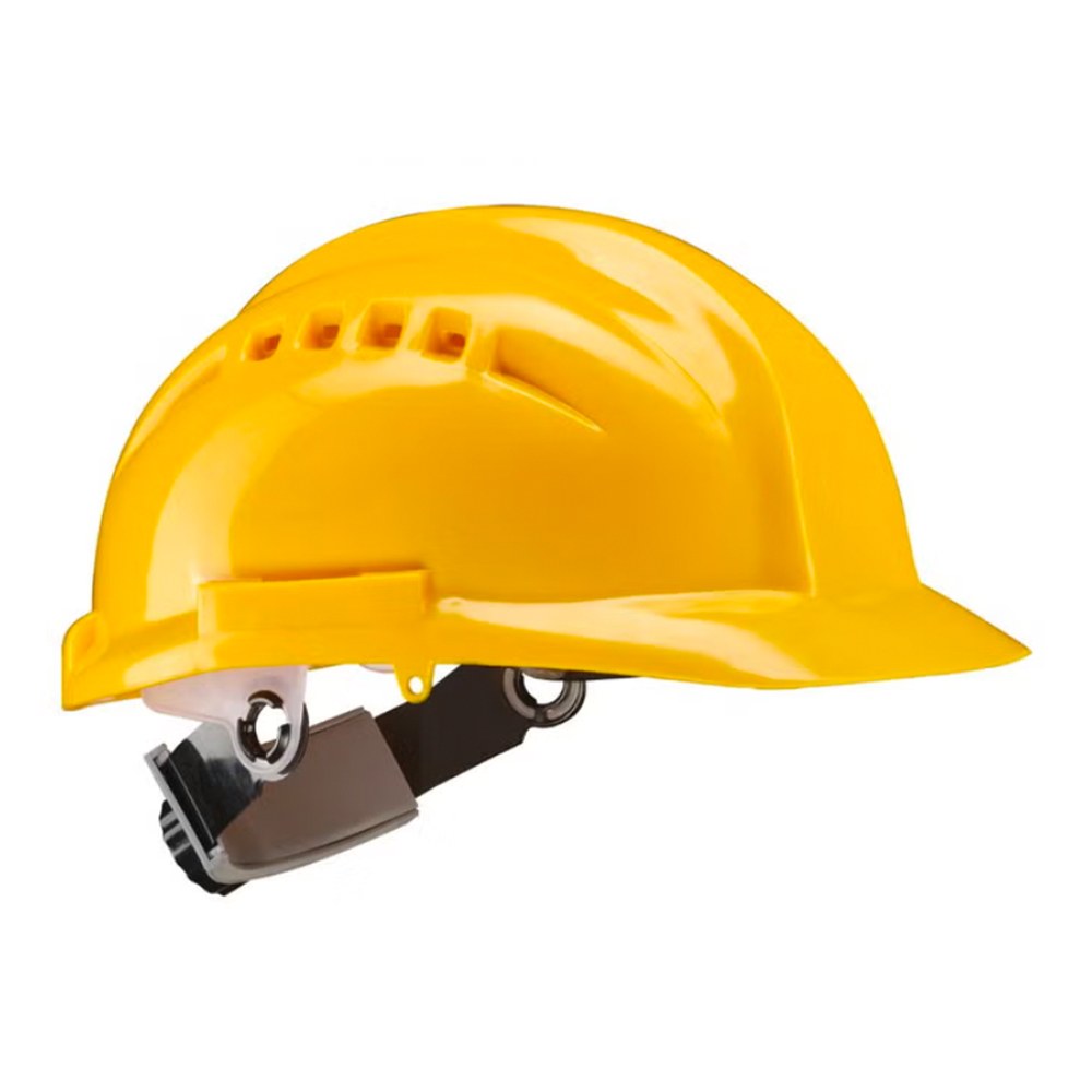 Casco 2325rv ventilado con ruleta, amarillo