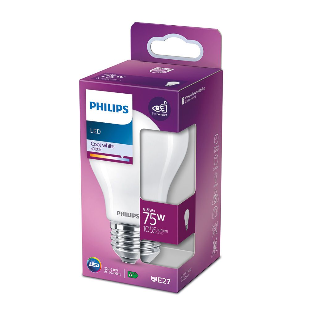 Bombilla standard led e27 8,5 w 1055 lm 4000 k luz dia ø6 x 10,4 cm