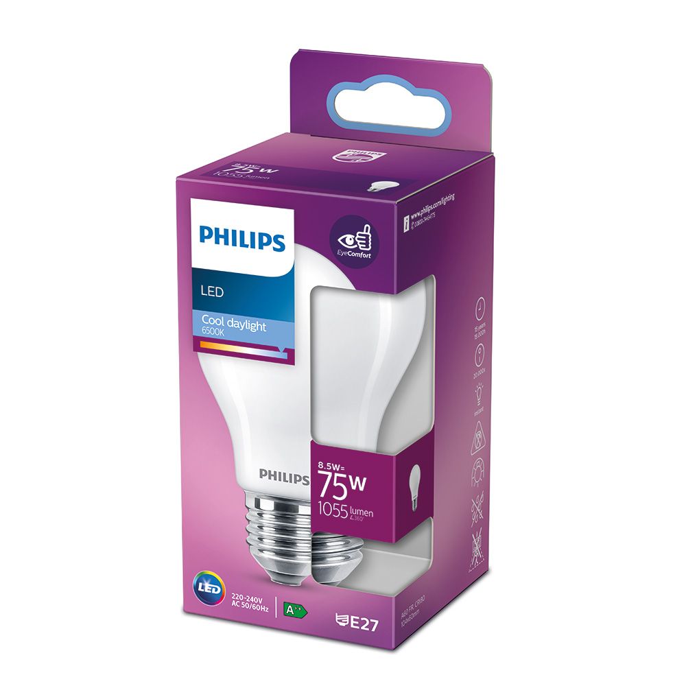 Bombilla standard led e27 8,5 w 1055 lm 6500 k luz fria ø6 x 10,4 cm
