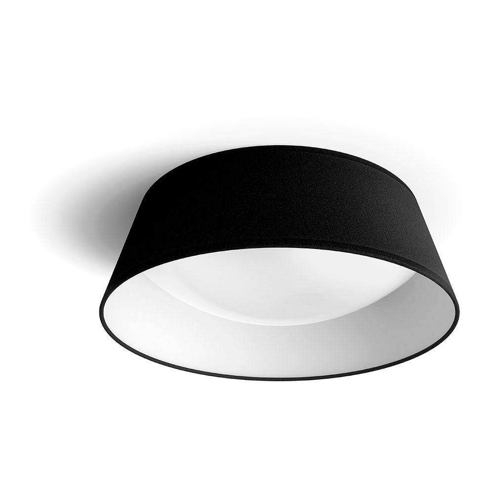 Plafón interior led 14 w 1.100 lm 3.000 k negro mod. dawn, ø34 cm