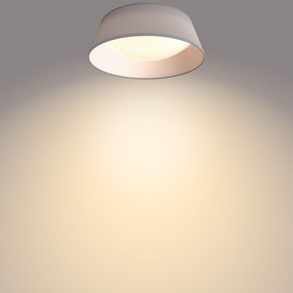 Plafón interior led 14 w 1.100 lm 3.000 k gris mod. dawn, ø34 cm