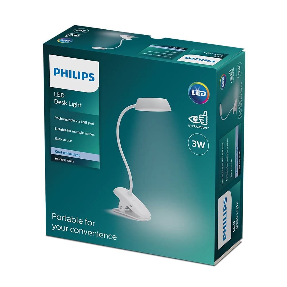 Flexo pinza led 3 w 4.000 k blanco