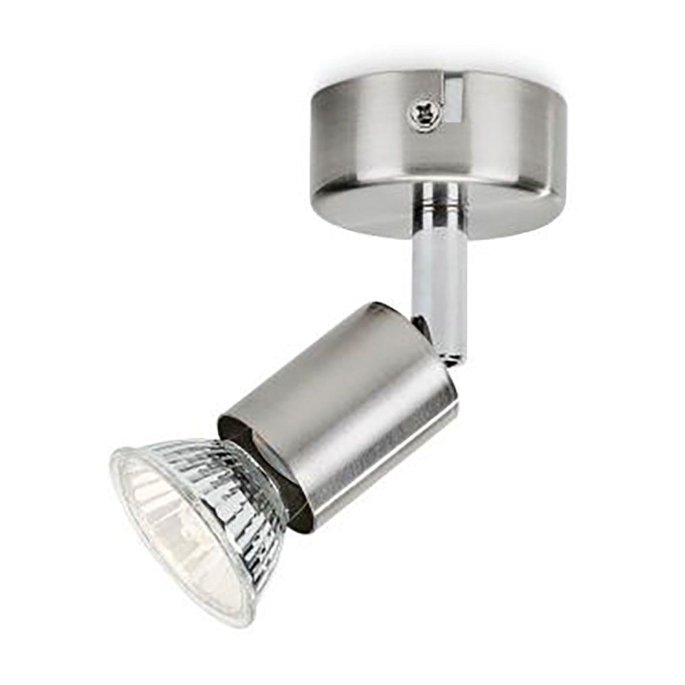 Foco 1 elemento limbali gu10 (bombilla no incluida) color cromo mate ø 8 x 13 cm