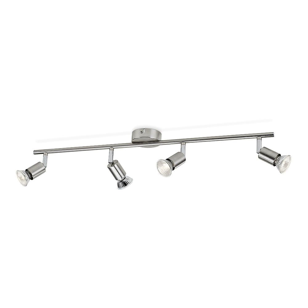 Foco 4 elementos limbali gu10 (bombilla no incluida) color cromo mate 69 x 10 x 15,5 cm