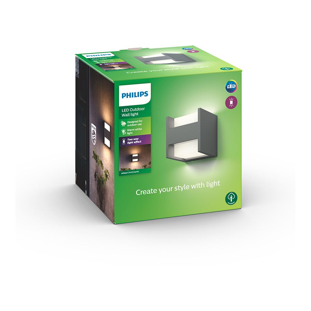 Aplique led modelo arbour 2 x 4,5 w 800 lm 4000 k