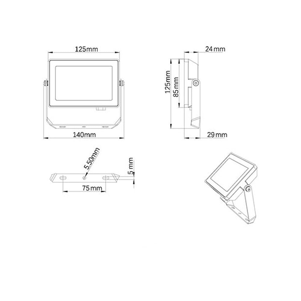 Proyector 20 w 1900 lm 6500 k ip65