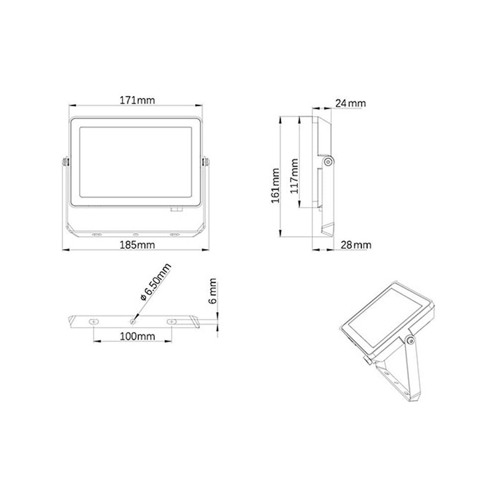 Proyector 30 w 2850 lm 6500 k ip65