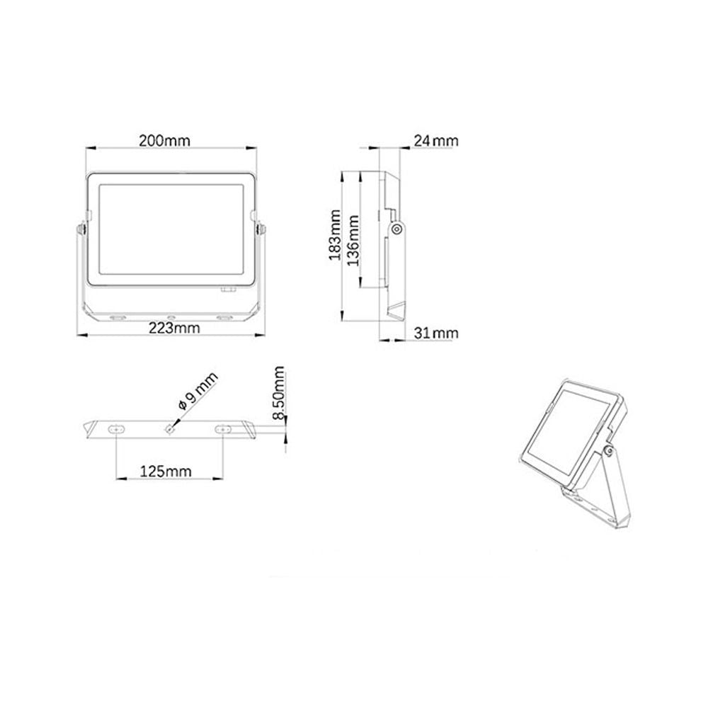 Proyector 50 w 4750 lm 6500 k ip65