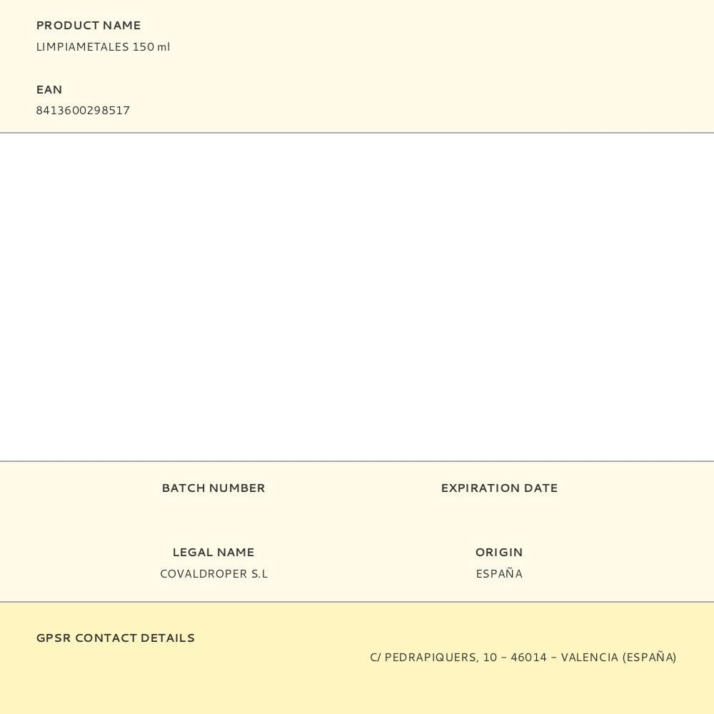 Limpiametales 150 ml