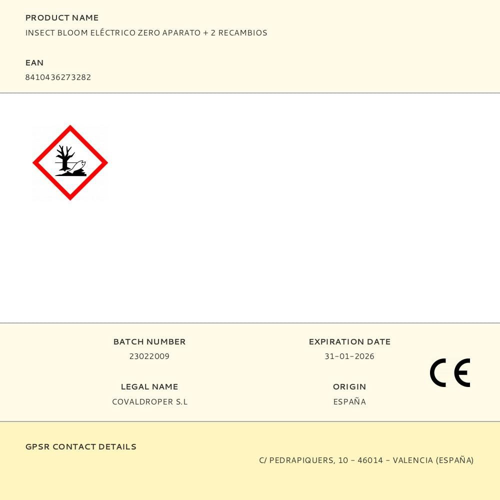 Aparato difusor líquido antimosquito zero + 2 recambios