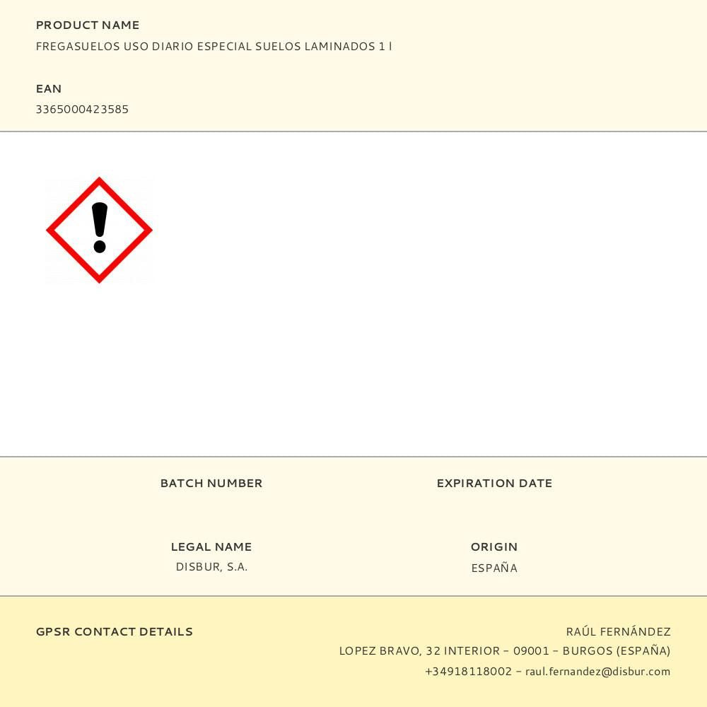 Fregasuelos uso diario especial suelos laminados 1 l