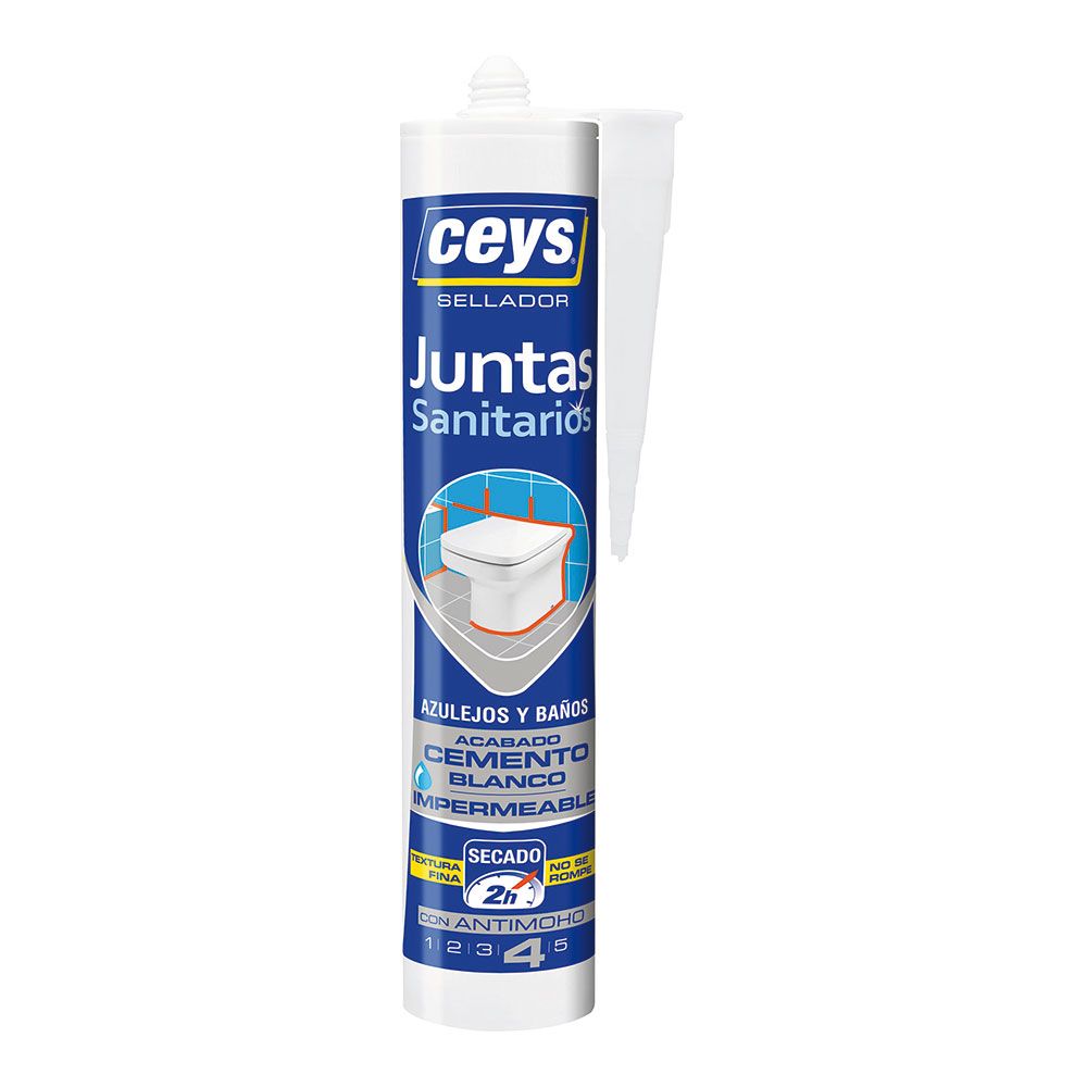 Sellador juntas sanitarios stop moho, blanco mate, 290 ml