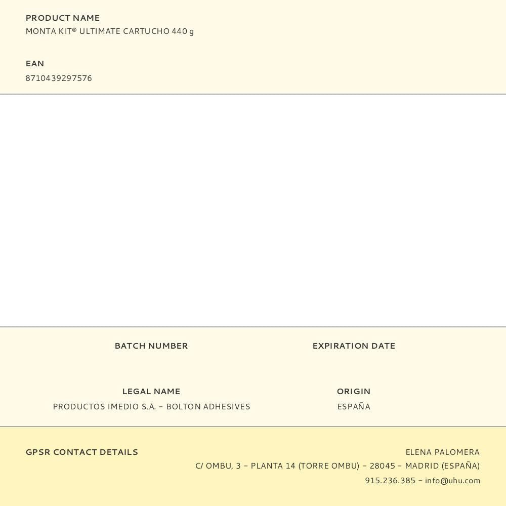 Monta kit® ultimate cartucho 440 g